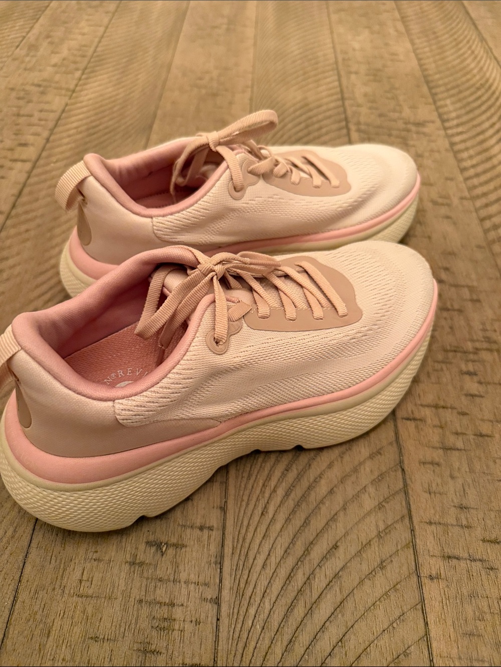 REVITALIGN Blush Pink Platform Sneakers